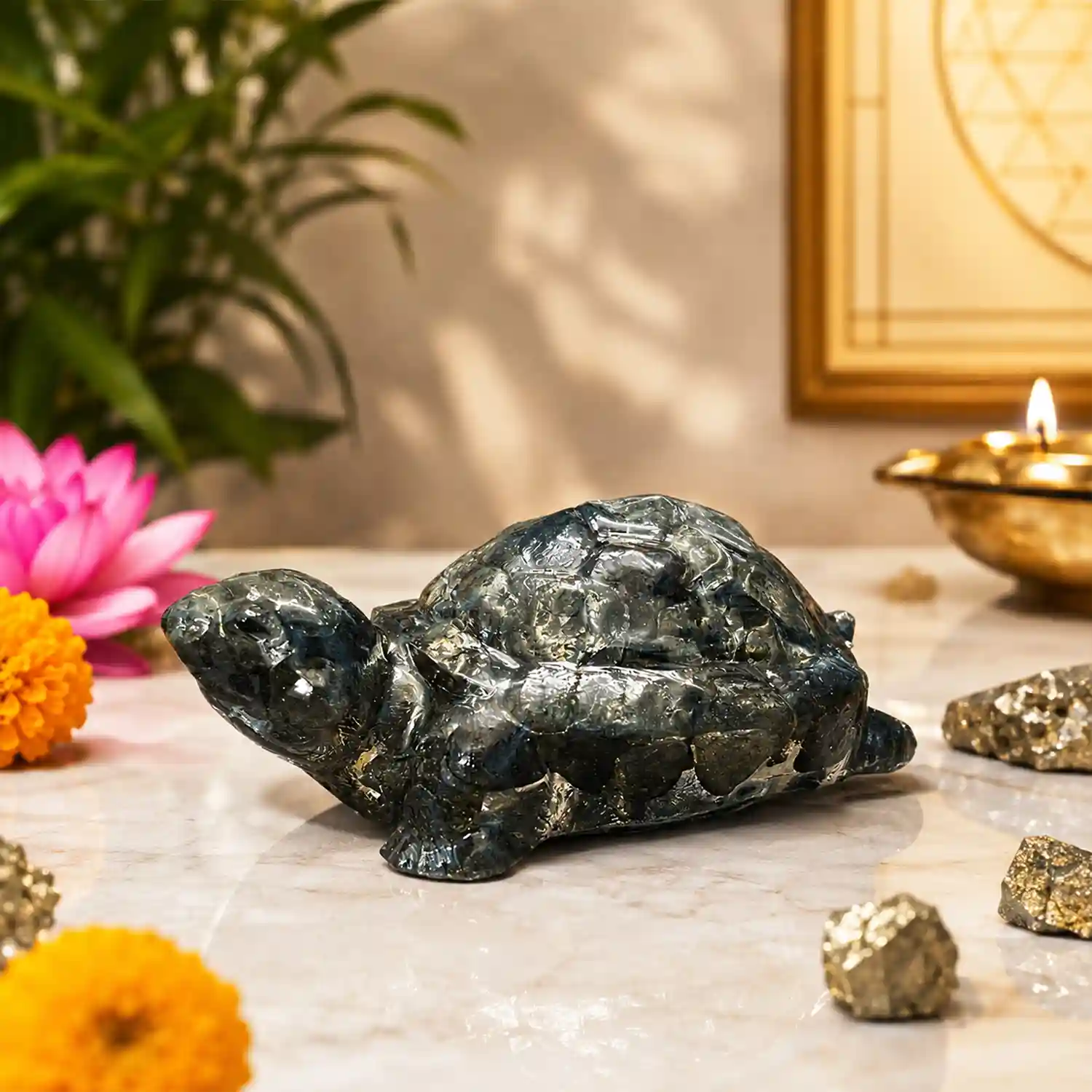 Vastu Pyrite Tortoise for Wealth & Protection